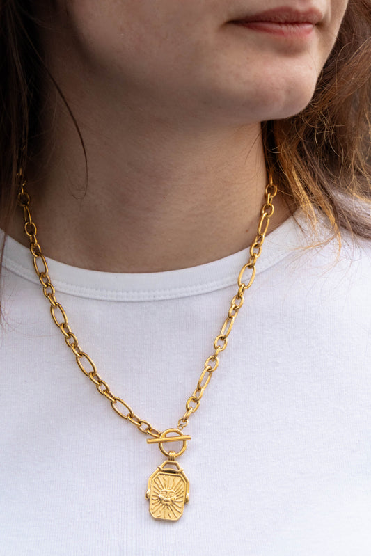 Moon/sun necklace