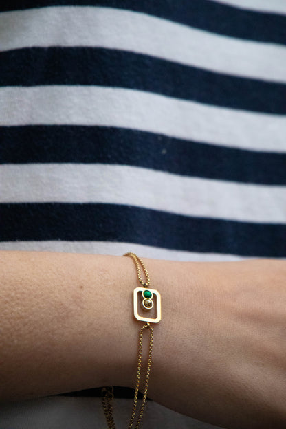 Double square bracelet