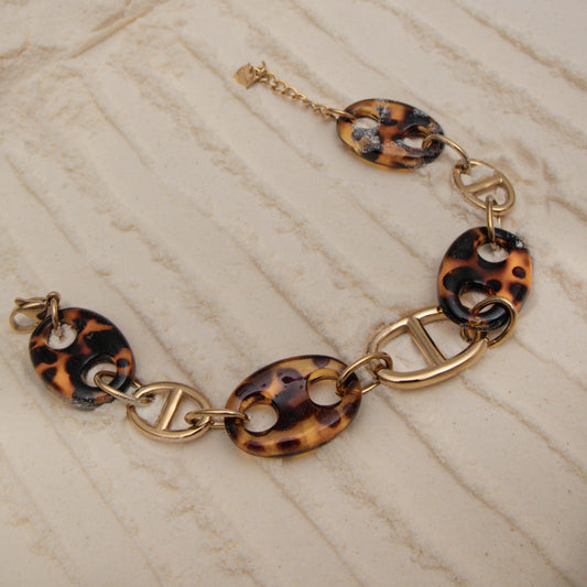 Brown oval bracelet