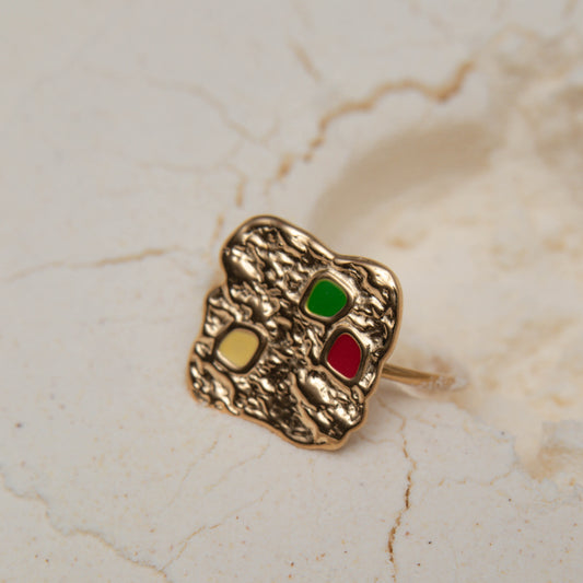 Square stone ring