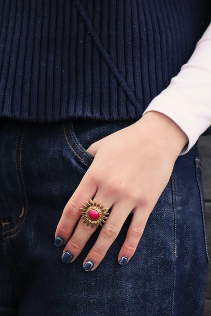 Sun stone ring