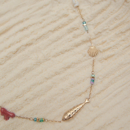 Colourful fish necklace