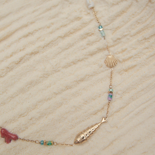 Colourful fish necklace