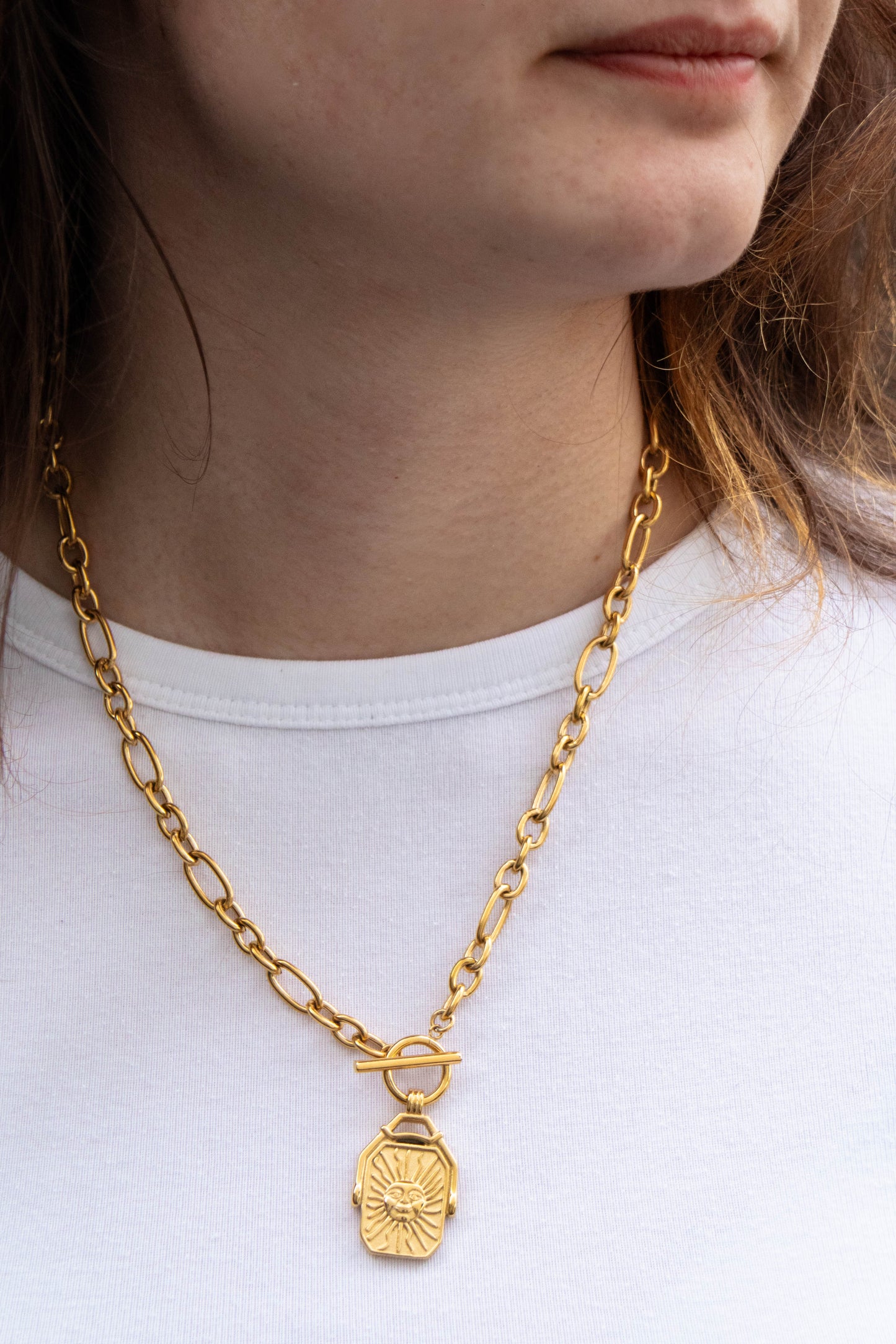 Moon/sun necklace