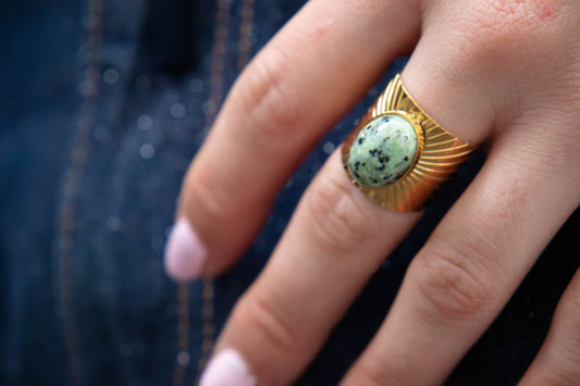 Marble stone ring